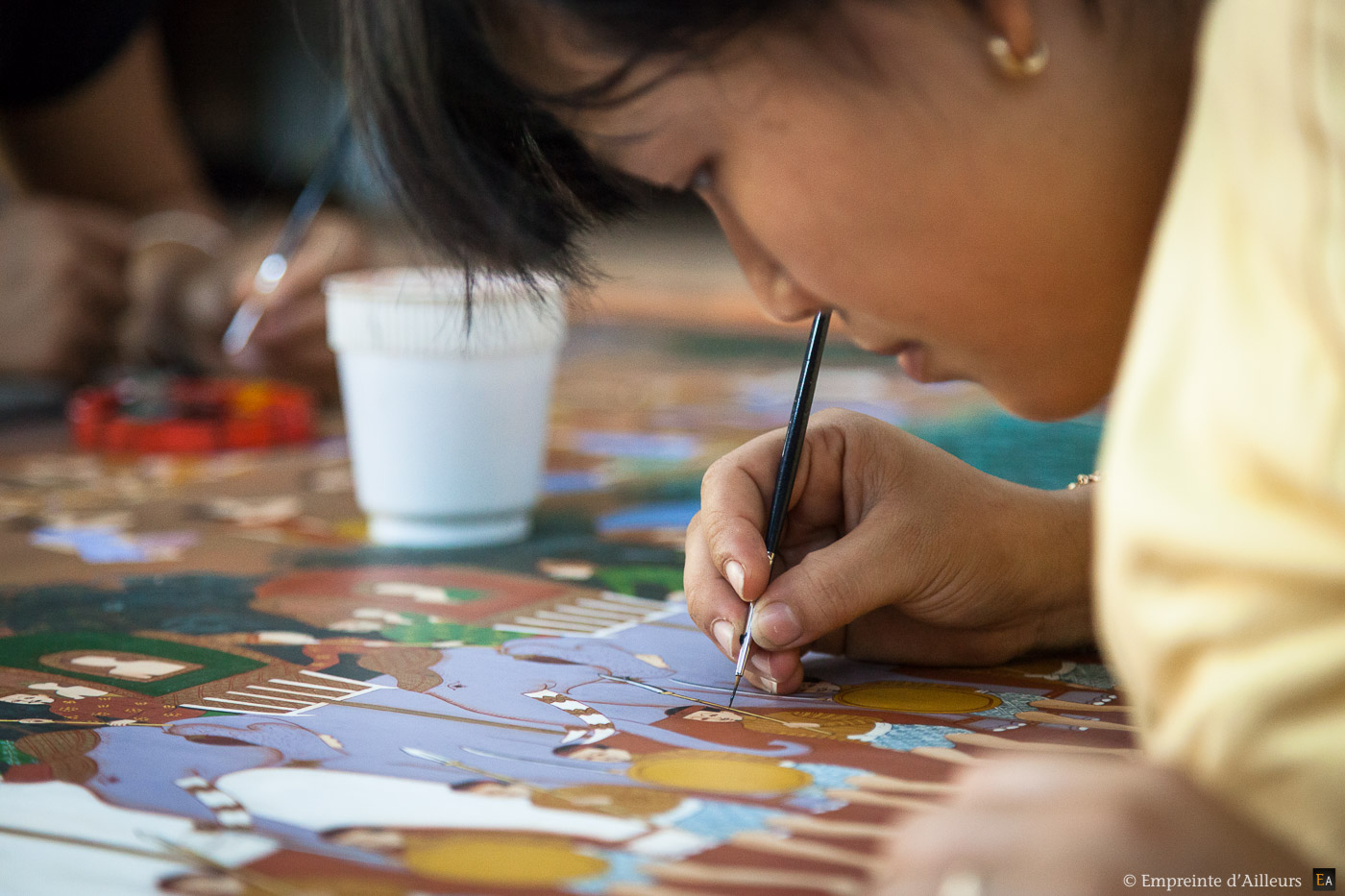 Peintre aux artisans d'Angkor