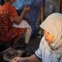 Atelier de batik à Java