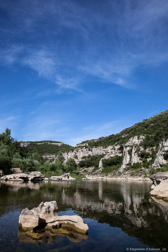 Instant paisible au bord des gorges du Gardon