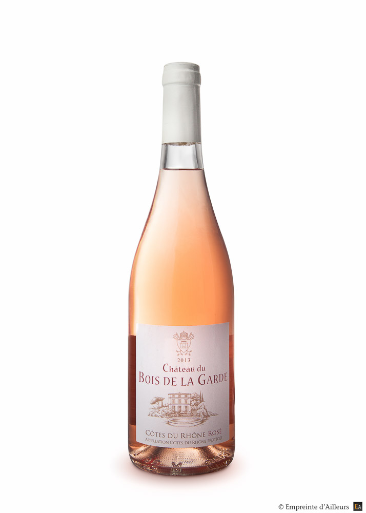 Bouteille de vin rosé