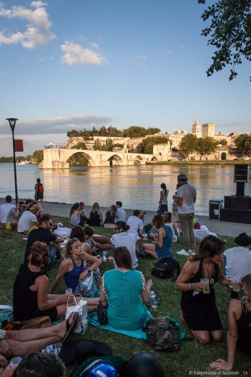 La Barthelasse pendant les après midi du festival Résonance